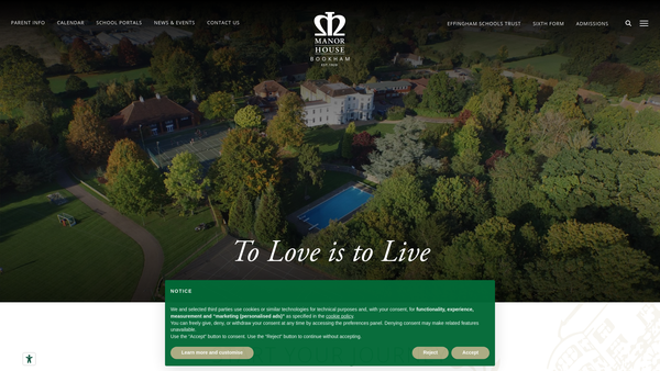 Screenshot of the Friends Of Manor House School website