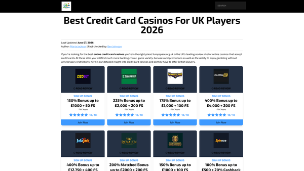 Screenshot of the Jump Space Limited website