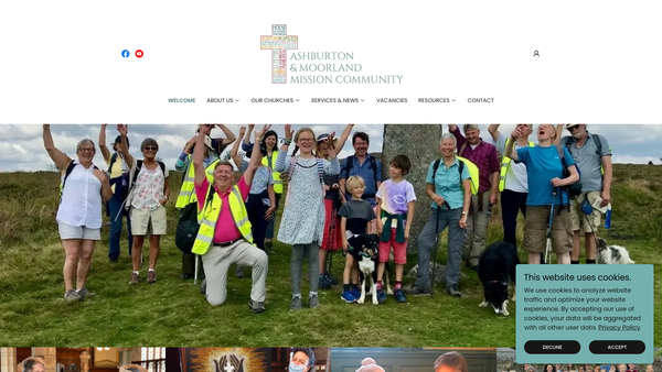 Screenshot of the The Parochial Church Council Of The Ecclesiastical Parish Of Ashburton With Buckland-In-The-Moor And Bickington website