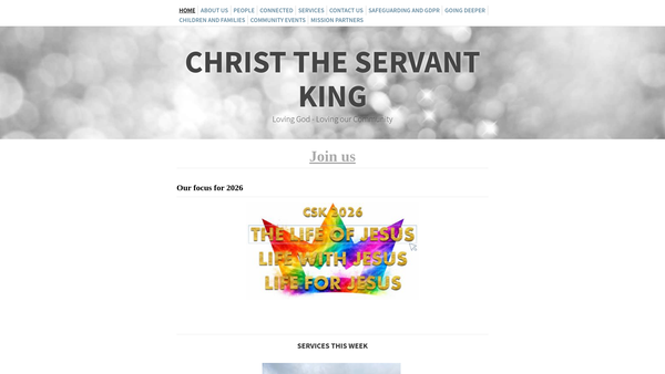 Screenshot of the The Parochial Church Council Of The Ecclesiastical Parish Of Christ The Servant King, High Wycombe website