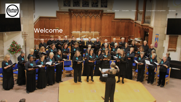 Screenshot of the Sheffield Chorale website
