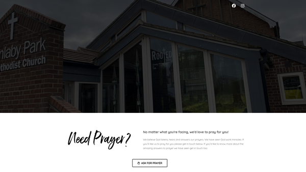Screenshot of the Anlaby Park Methodist Church website
