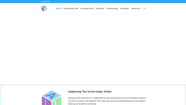 Screenshot of the Ainsdale Lunch And Leisure website