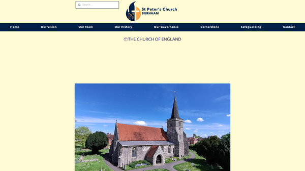 Screenshot of the The Parochial Church Council Of The Ecclesiastical Parish Of St Peter, Burnham website