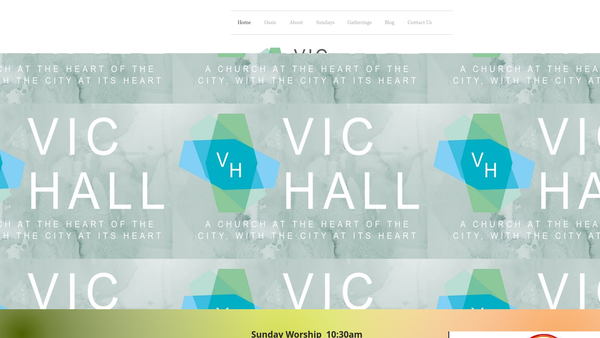 Screenshot of the Victoria Hall Methodist Church website