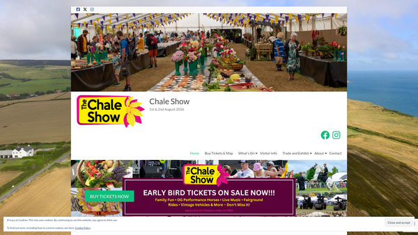 Screenshot of the The Chale Horticultural Society website
