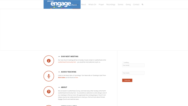 Screenshot of the Pioneer Engage Trust website