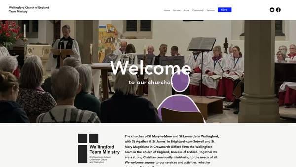 Screenshot of the The Parochial Church Council Of The Ecclesiastical Parish Of St Mary-Le-More And All Hallows With St Leonard And St Peter, Wallingford website
