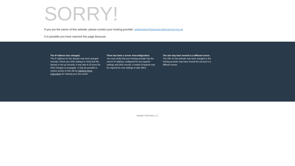 Screenshot of the Green Academy Trust website