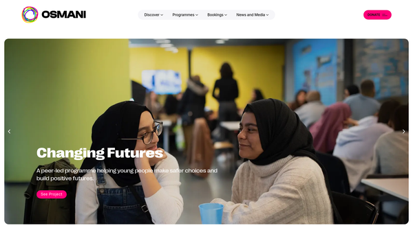 Screenshot of the Osmani Trust website