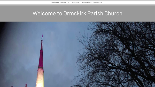 Screenshot of the The Parochial Church Council Of The Ecclesiastical Parish Of St Peter And St Paul Ormskirk website