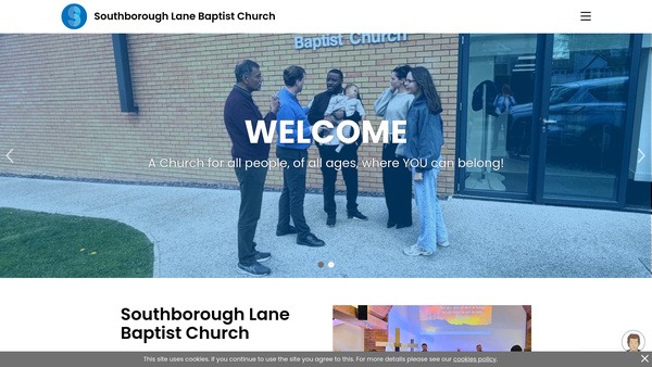 Screenshot of the Southborough Lane Baptist Church website