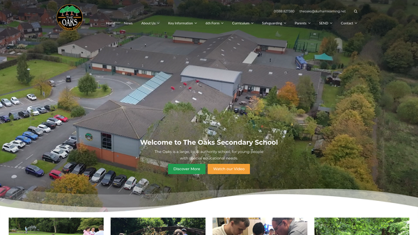 Screenshot of the Friends Of The Oaks School website