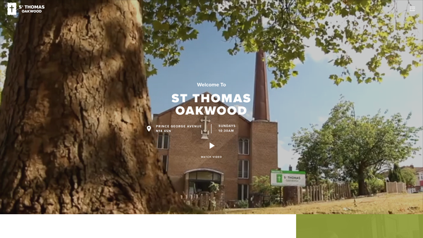 Screenshot of the The Parochial Church Council Of The Ecclesiastical Parish Of St Thomas, Oakwood website