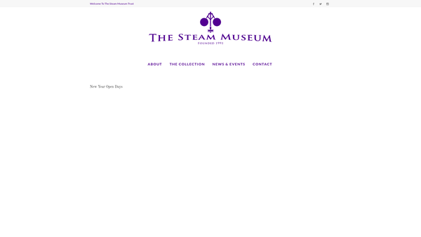 Screenshot of the The Steam Museum Trust website
