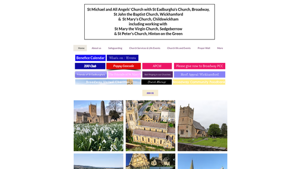 Screenshot of the The Parochial Church Council Of The Ecclesiastical Parish Of St Michael And All Angels, Broadway,worcester website