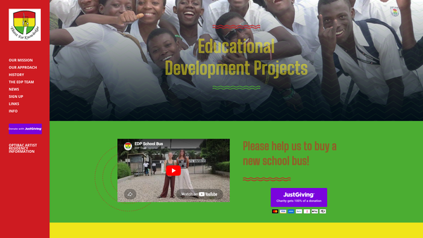 Screenshot of the Edp (Educational Development Projects) Trust website