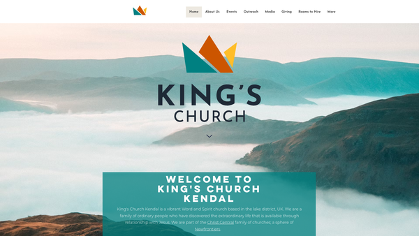 Screenshot of the King's Church Kendal website