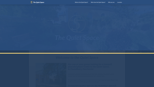 Screenshot of the The Quiet Space website