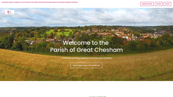 Screenshot of the The Parochial Church Council Of The Ecclesiastical Parish Of Great Chesham website