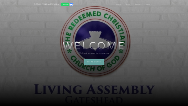 Screenshot of the The Redeemed Christian Church Of God - Living Assembly Gateshead website