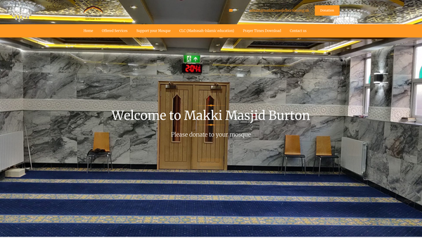 Screenshot of the Crescent Learning Centre (Makki Masjid Trust) website