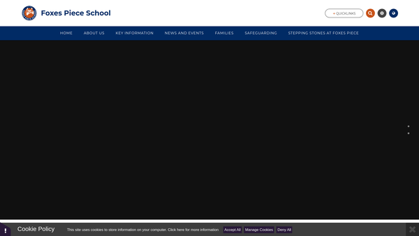Screenshot of the Foxes Piece Combined School - School Fund website