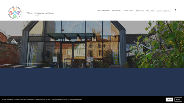 Screenshot of the Chipping Sodbury Baptist Church website