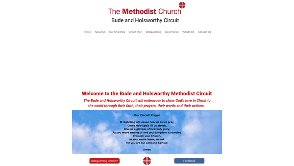 Screenshot of the Bude And Holsworthy Methodist Circuit website