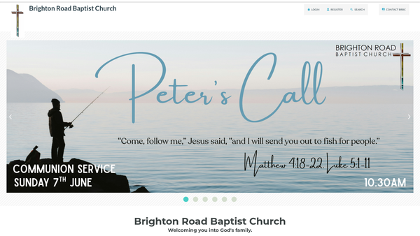 Screenshot of the Brighton Road Baptist Church, Horsham website
