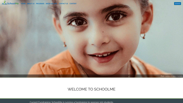 Screenshot of the School ME website