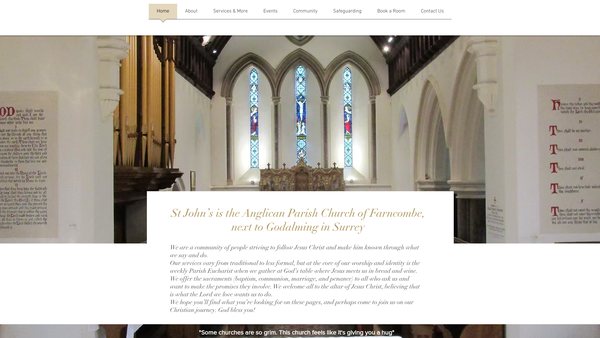 Screenshot of the The Parochial Church Council Of The Ecclesiastical Parish Of Saint John Farncombe website