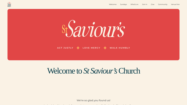 Screenshot of the The Parochial Church Council Of The Ecclesiastical Parish Of St Saviours, Bath website