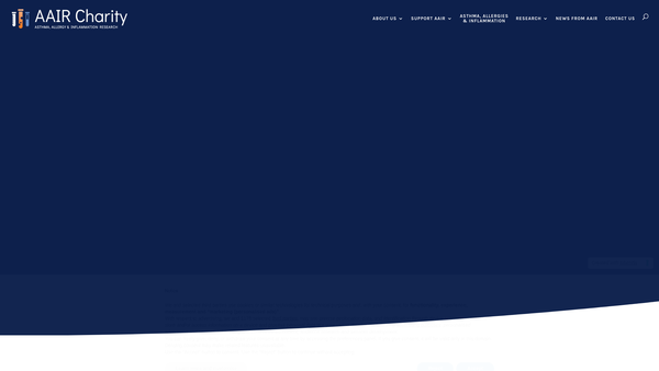 Screenshot of the Asthma Allergy And Inflammation Research Trust Limited website