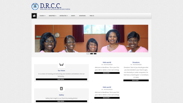 Screenshot of the Divine Restoration Christian Centre website
