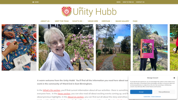 Screenshot of the St. Margaret's Community Trust website