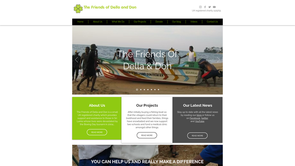 Screenshot of the Friends Of Della And Don website