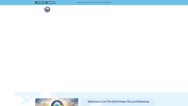 Screenshot of the Let The Earth Praise The Lord Ministry website