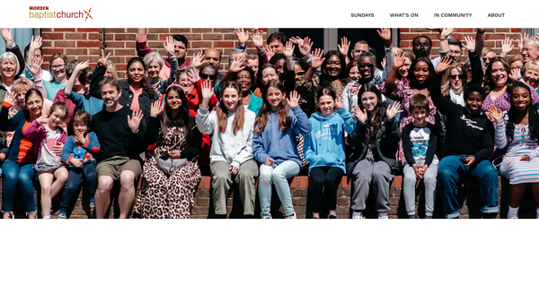 Screenshot of the Morden Baptist Church website