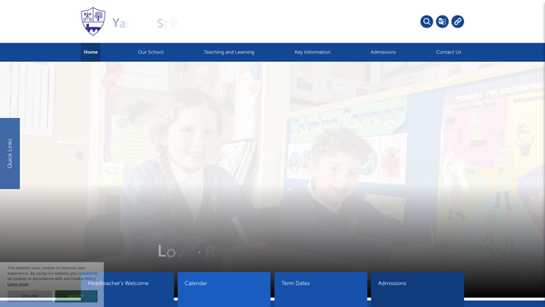 Screenshot of the Yalding School PTA website