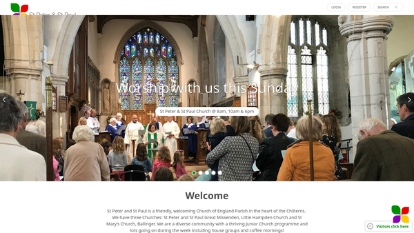 Screenshot of the The Parochial Church Council Of The Ecclesiastical Parish Of St Peter And St Paul Great Missenden With Ballinger And Little Hampden website