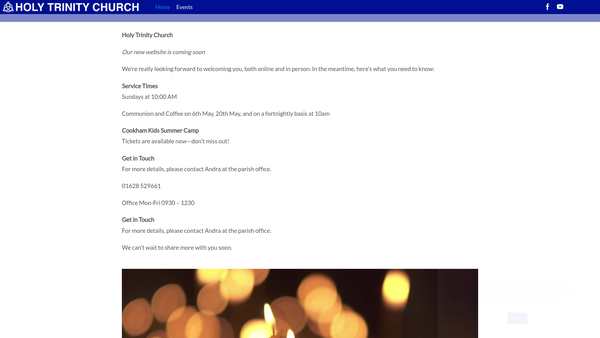 Screenshot of the The Parochial Church Council Of The Ecclesiastical Parish Of Holy Trinity Cookham website