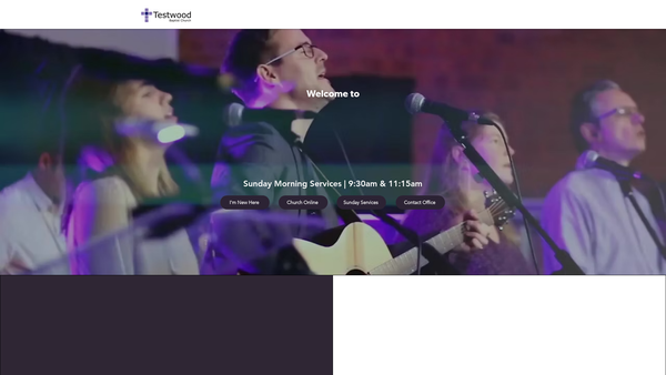 Screenshot of the Testwood Baptist Church website