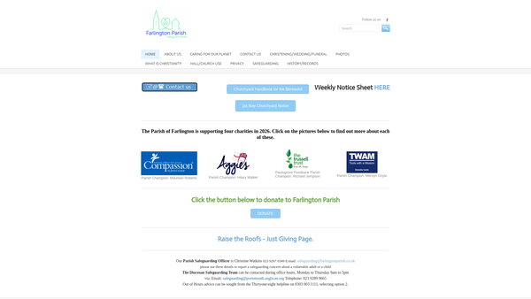Screenshot of the The Parochial Church Council Of The Ecclesiastical Parish Of Farlington, Portsmouth website