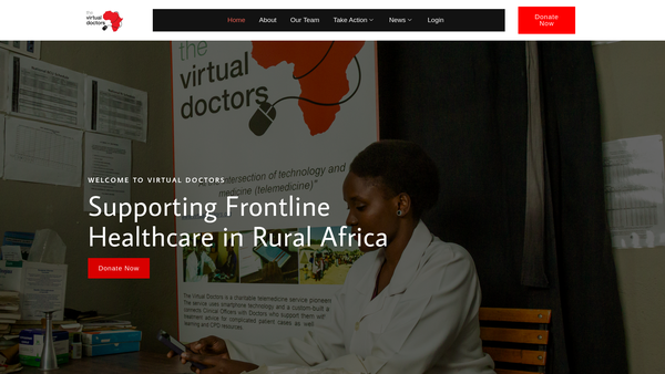 Screenshot of the The Virtual Doctors website