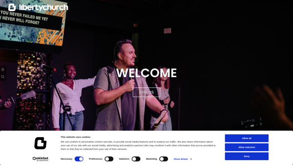 Screenshot of the Liberty Church UK website