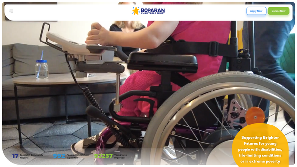 Screenshot of the The Boparan Charitable Trust website