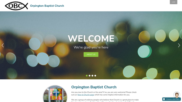 Screenshot of the Orpington Baptist Church website