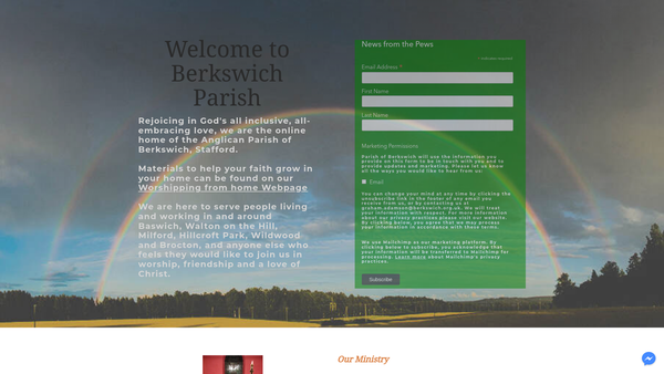 Screenshot of the The Parochial Church Council Of The Ecclesiastical Parish Of Berkswich website