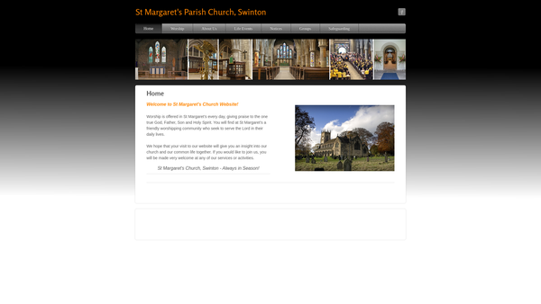 Screenshot of the The Parochial Church Council Of The Ecclesiastical Parish Of St. Margaret's Swinton website